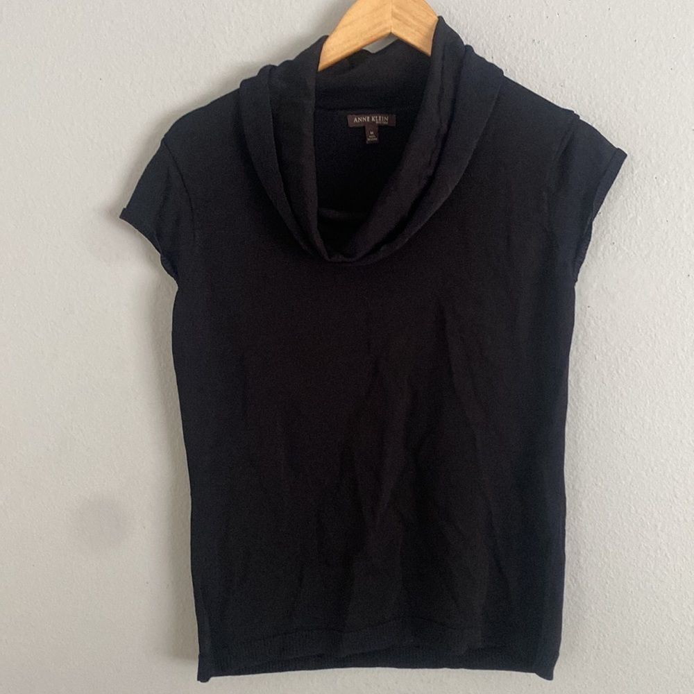 Anne Klein Cowl Neck Short Sleeve Top - Picture 2 of 6